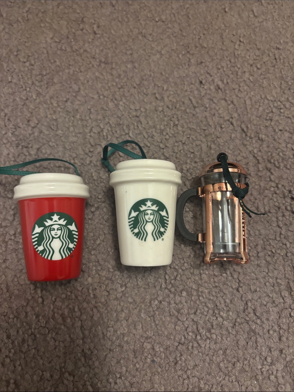 Starbucks Mini Ornaments lot of 3